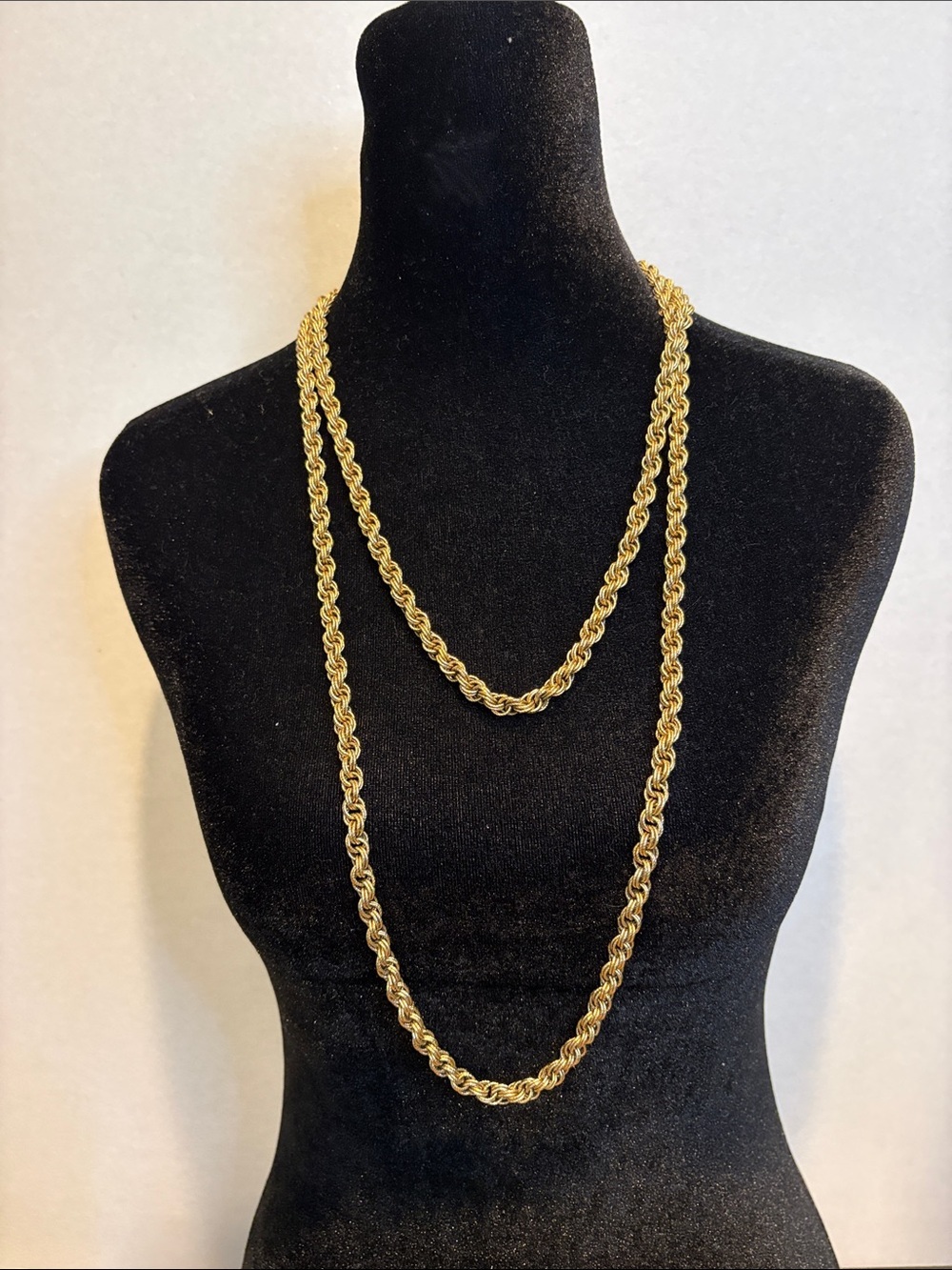 Napier - Vintage Classic Long Gold tone Rope Chain Necklace - Women Jewelry